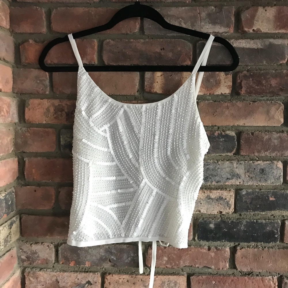 Sexy white strappy top